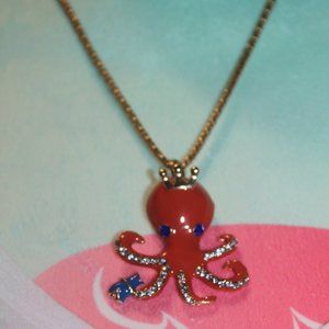 Nwtag: Orange enamel Octopus 🐙 Necklacee